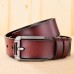 Men Genuine Leather 105 110 115 120 125 130cm Retro Wild Pin Buckle Jeans Suits Cowhide Belt