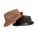 Men Straw Casual Vintage All  match Breathable Sunshade Top Hats Flat Hats