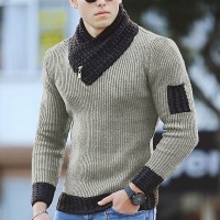 urban scarf turtleneck men's sweater HF0503-03-03