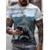 Men's Short T-Shirt Shark Graphic HE1609-02-02