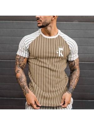 Men's short sleeve loose top T-shirt HE1616-03-02 