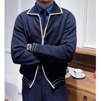 Polo collar sweater cardigan casual versatile knit jacket HF2903-03-03