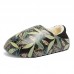 Men Warm Lining Slip  On Leaf Printing Fashion Home Winter Slippers