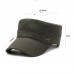 Men Cotton Embroidery Solid Color Outdoor Sunshade Casual Vintage Military Caps Flat Hats